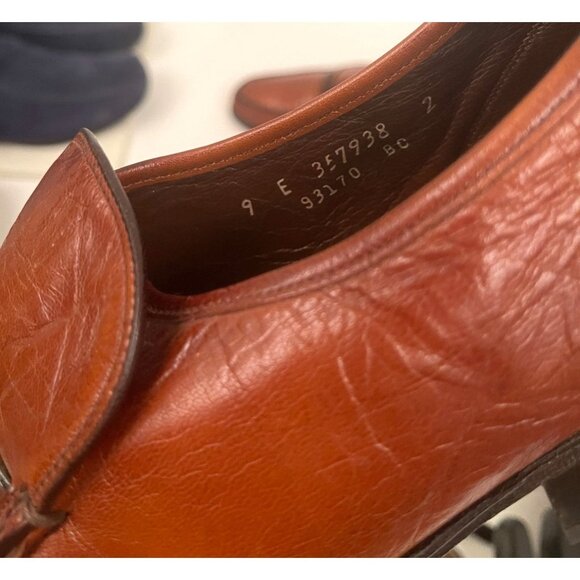 Florsheim Shoe Imperial Quality Mens 9E Cognac Leather Loafer Preppy Academia